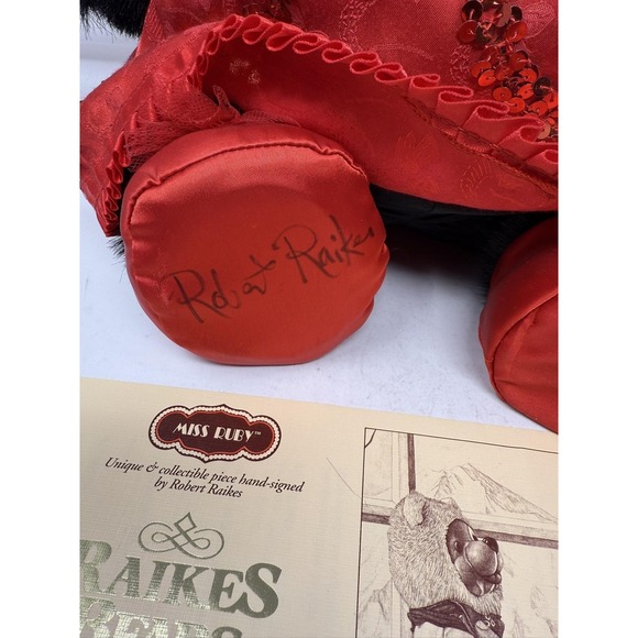 Vtg Robert Raikes Bears Miss Ruby‎ Signed Ltd 1321/1500 Box COA Applause tags - Picture 6 of 14